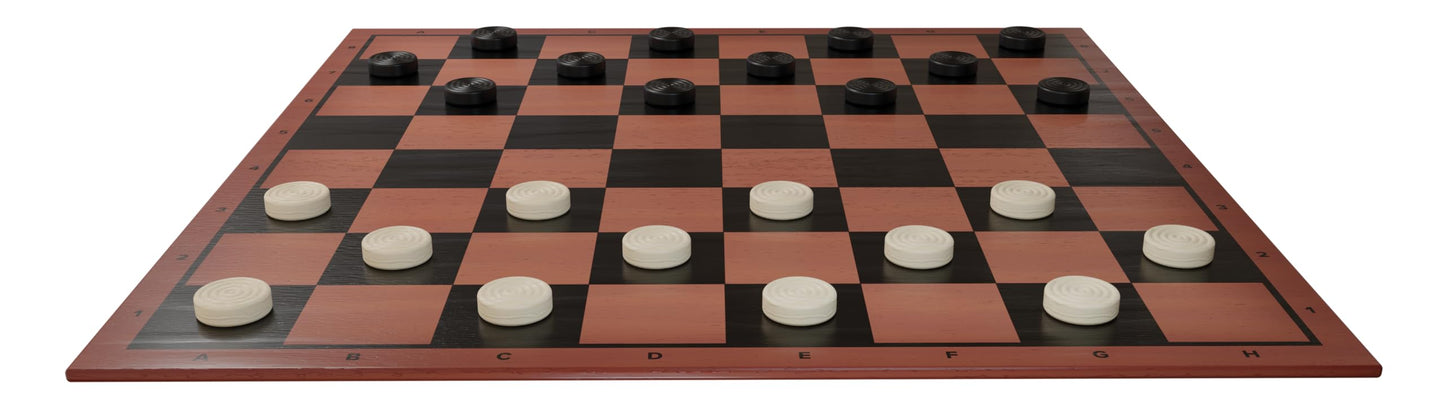 Pressman enhanced Classics: Checkers | Full-Size Folding Gameboard with Wooden Playing Pieces | 2 Players  Ages 8+