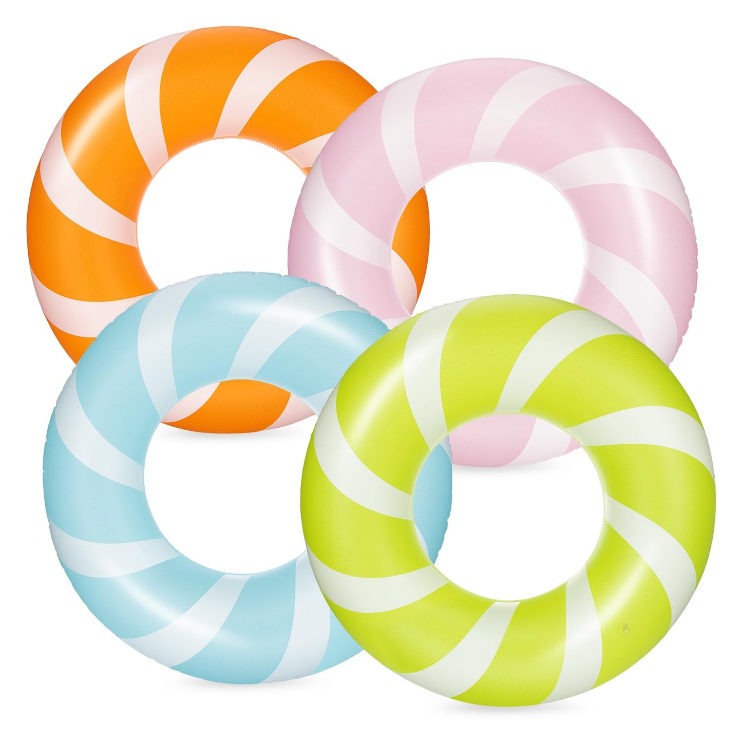 Bestrip 4 Pack Pool Floats Toys mature-themed Size for 15+ Teens mature-themeds Inflatable Floats Swimming Ring Tube Beach Pool Party Lake Use
