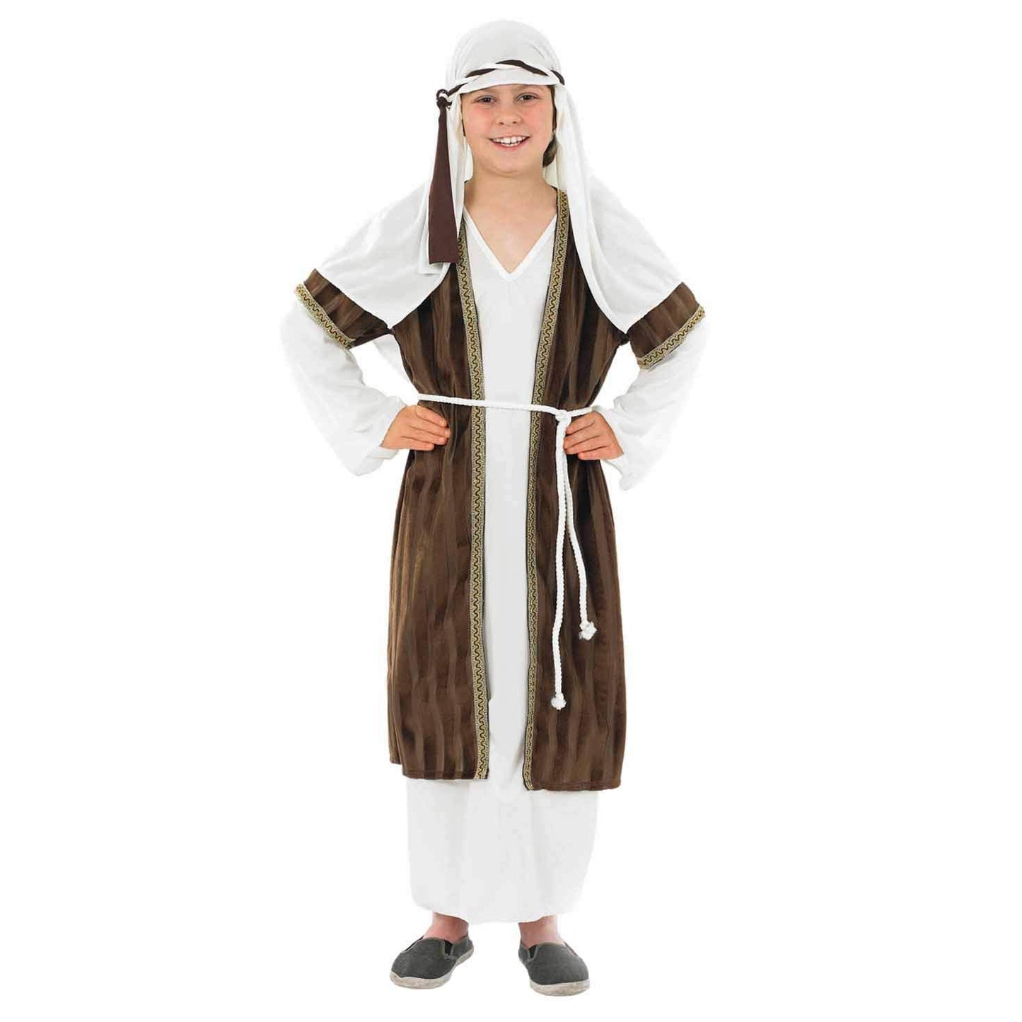 Fun Shack Boys Shepherd Costume, Small (4-6 Years), Striped, Joseph Costume For Kids, Unisex-Kids, Polyester, Wrinkle Resistant