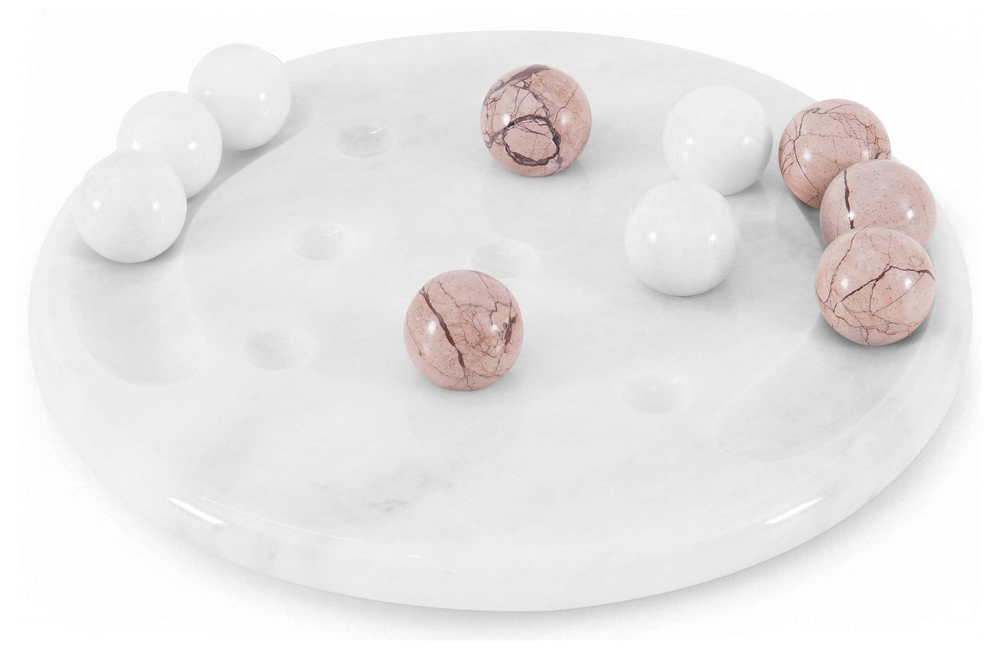 Radicaln Marble Tic Tac Toe 10 Inches White and Marinara Handmade Board Game for mature-themed and Family - Ideal Outdoor & Travel Game  Fun Gift for mature-themeds  Best for Coffee Table Centerpiece