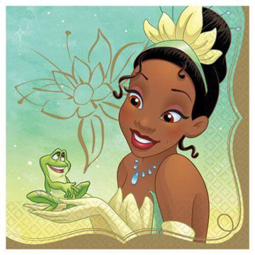 Disney Princess Luncheon Napkins, 6.5' (16-Pack) - Deluxe Party Napkins, Perfect For Themed Parties And Celebrations, Tiana