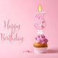 FAMGift Birthday Candles - Number 3 Candle, Butterfly Birthday Candles for Cake, Birthday Party Decorations, Theme Party Supplie