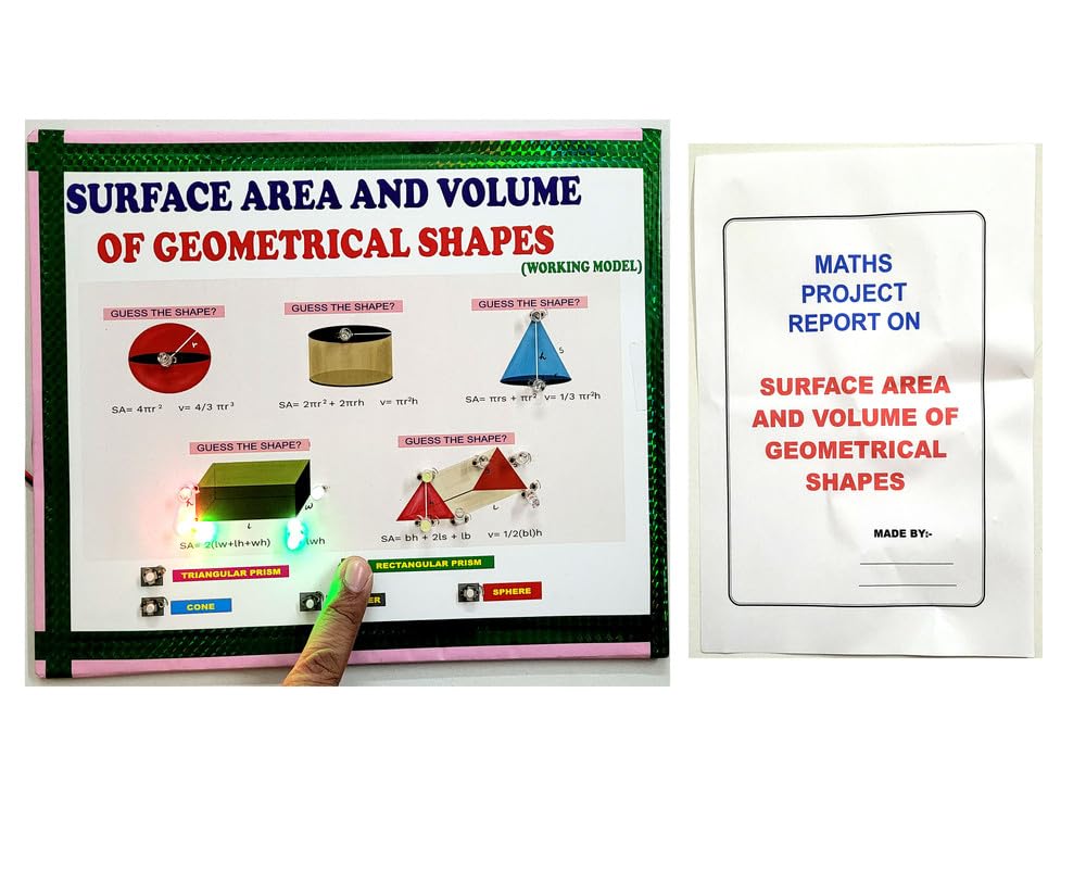 Surface Area And Volume Of Geometrical Shapes Mathmatics Working Project Model Educational Electronic Hobby Kit