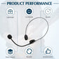 Zhanmai 4 Pcs Black Microphone Headset Toy Headpiece Costume Prop Headset Hippie Costume Accessories Halloween Makeup Props For Party Supplies