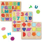 Space Enterprises Wooden Learning Educational Game Board For Kids, Puzzle Toys For 2 Years Old Boys & Girls (Alphabets, Numbers 