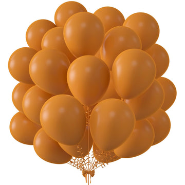 Kalor 12 Inch Retro Bean Orange Balloons, 50 Pcs Latex Helium Balloons For Kid'S Birthday Party, Baby Shower, Wedding, Graduate Party Decorations