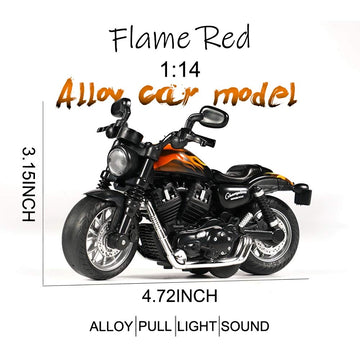 Gilumza Pull Back Motorcycle Toys, Tiny Gift With Music Lighting, Retro Motorcycles Toy For Boys Kids Age 3 4 5 6 7 8 Year Old (