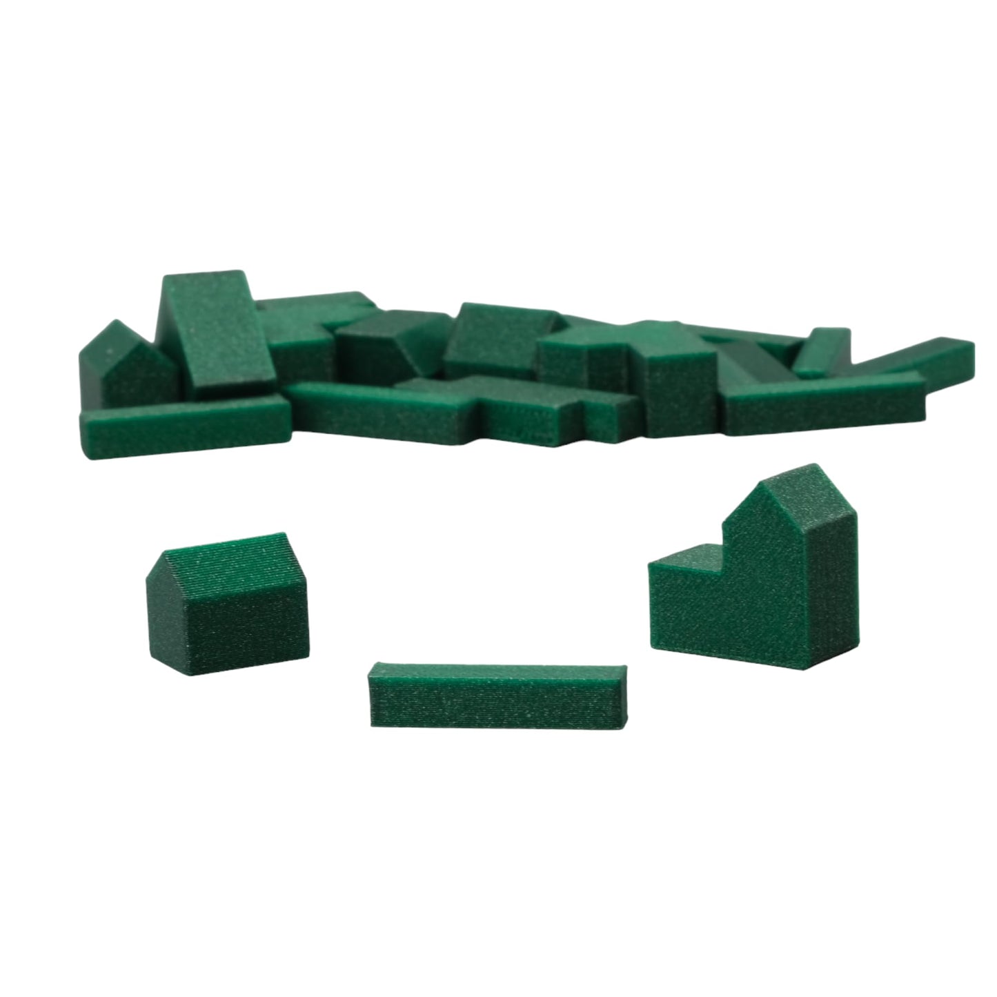 Bkprint3D Replacement Pieces For Catan Board Game | Settlers Pieces | 82 Colors | Base Set | (64_Galaxy_Green)