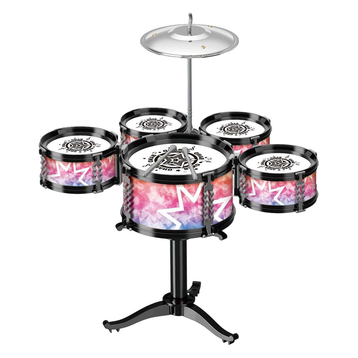 Elbme Beginners Kids Drum Set Musical Instrument Music Toy For Kids ChildrenS Day 5 Tom