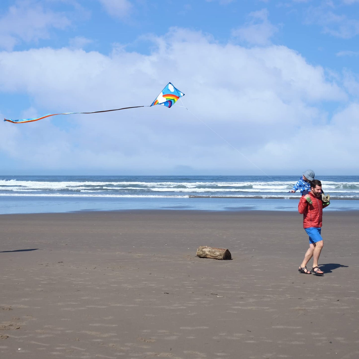 Kaiciuss 2 Pack Diamond Rainbow Kites for Kids, Beach Kite for Boys and Girls, Easy Flying for Toddlers and Beginners, Comes wit