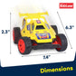 Kidzlane Kids Remote Control Cars - 2 Race Cars Racing Together With All-Direction Drive, 35 Ft Range - 2 Pack Remote Control Ca