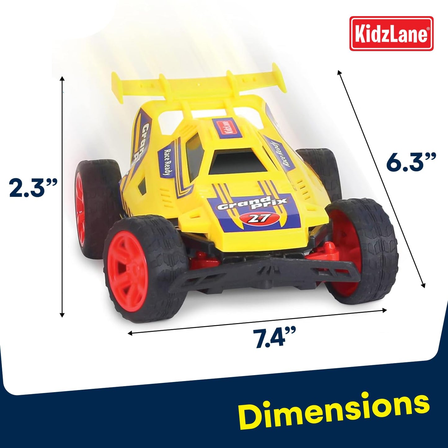 Kidzlane Kids Remote Control Cars - 2 Race Cars Racing Together With All-Direction Drive, 35 Ft Range - 2 Pack Remote Control Ca
