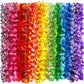 Myamy 36 Counts Hawaiian Leis Necklace Tropical Luau Hawaii Silk Flower Lei Theme Party Favors Wreaths Headbands Holiday Wedding