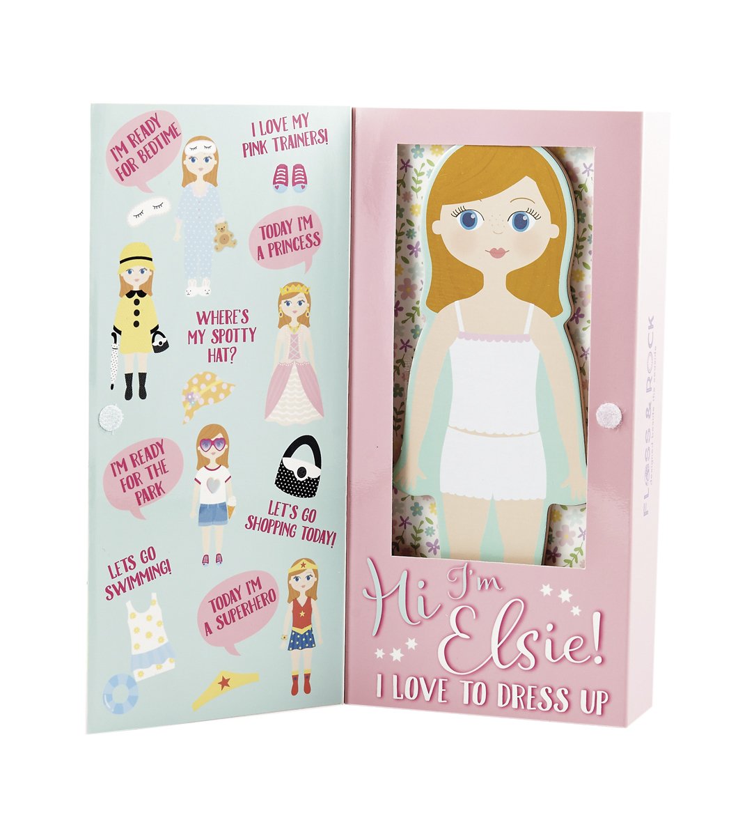 Floss & Rock Magnetic Dress Up Wooden Doll (Elsie)