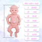 Yaluoqian Silicone Reborn Baby Doll Realistic 1:1 Reduction Lifelike Reborn Baby Dolls Silicone Full Body Feeding Toy Gift For K