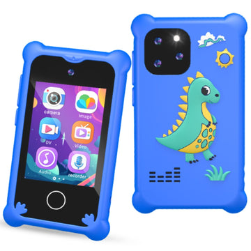 Kids Smart Phone for Boys Dinosaur Gifts for Boys 3-7 Years Old Touchscreen Toy Phone Music Player Camera Christmas Birthday Gif