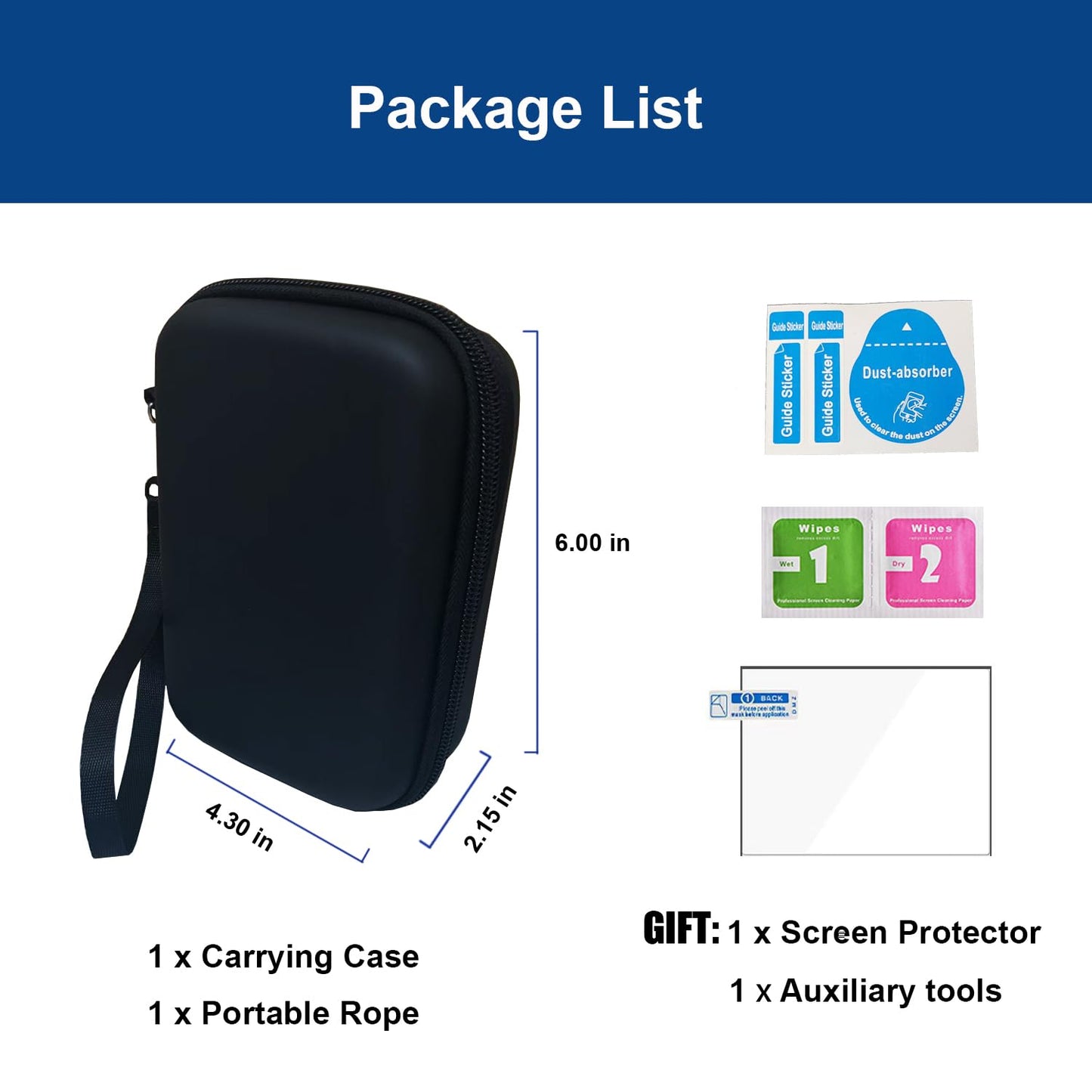 Xmaspanda Carrying Case With Screen Protector For Rg353V / Xu10 / Rg35Xx / Rg353Vs / R36S Handheld Game Console, Rg353V / Rg35Xx