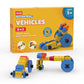 Stemplay Labs Wonderbriks Vehicles  Build 6 Land Vehicles (Ages 5+) | Motor  Car  Bike | Stem  Blocks  Early Learning  Scr