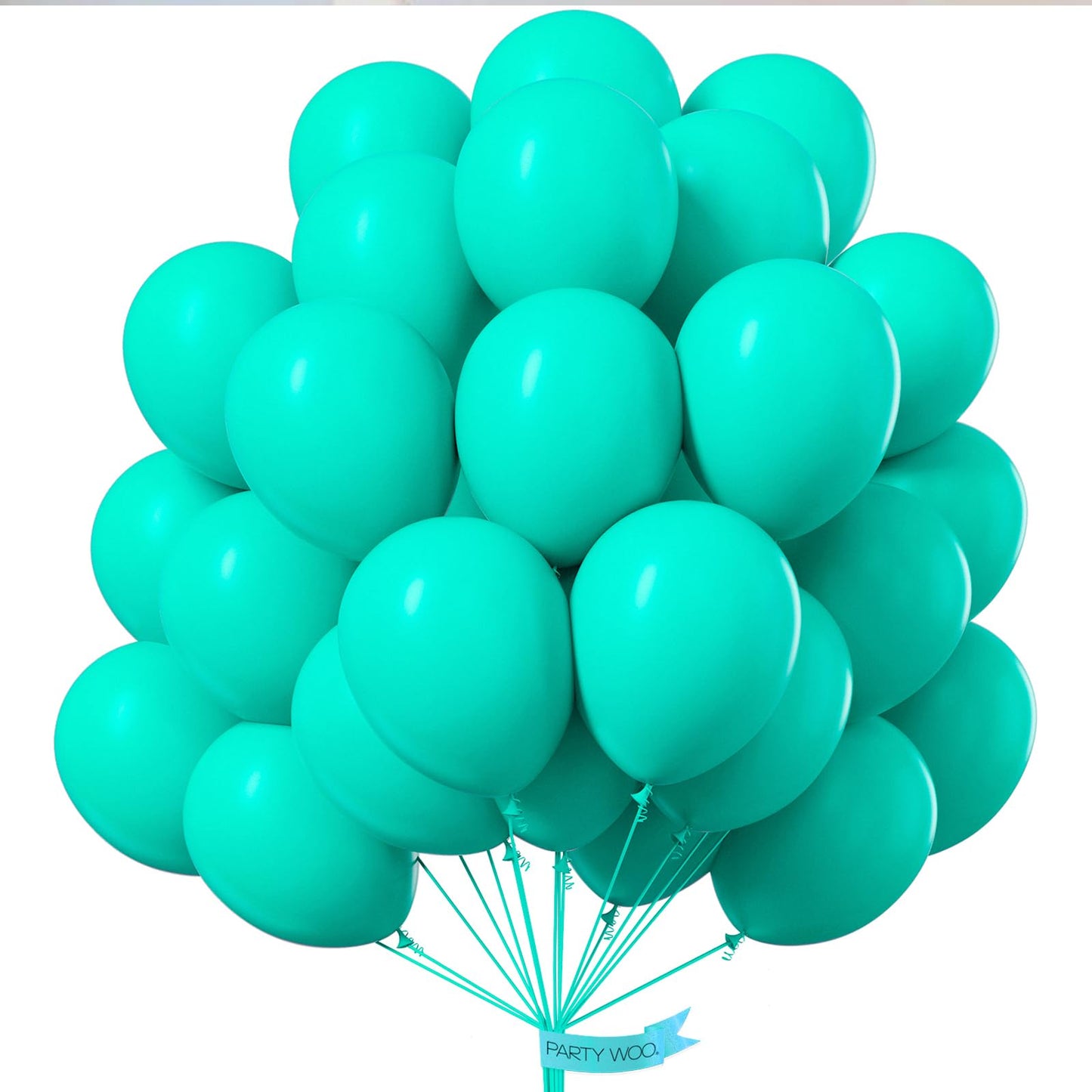 Partywoo Teal Balloons, 50 Pcs 12 Inch Teal Blue Balloons, Turquoise Balloons For Balloon Garland Or Balloon Arch As Birthday Party Decorations, Wedding Decorations, Baby Shower Decorations, Teal-Y69