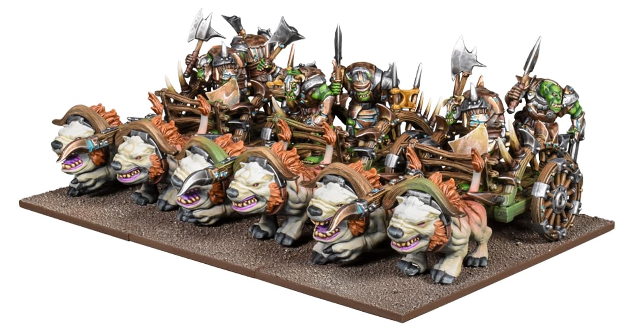 Kings of War: Orc - Chariots / Fight Wagons. Mantic Games. MGKWO305. Unassembled and unpainted