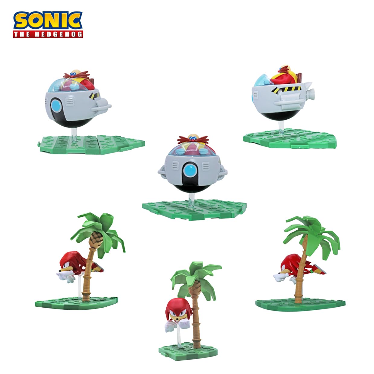 Just Toys LLC Sonic The Hedgehog Craftables Series 4 Collectors Box - Buildable Playset with Sonic  Tails  Knuckles  Amy Rose & Dr. Eggman Figures