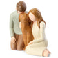 Hensonever Couple With Dog Figurines Ornaments, We Are A Family Dog Memorials Statues For Dog Lovers
