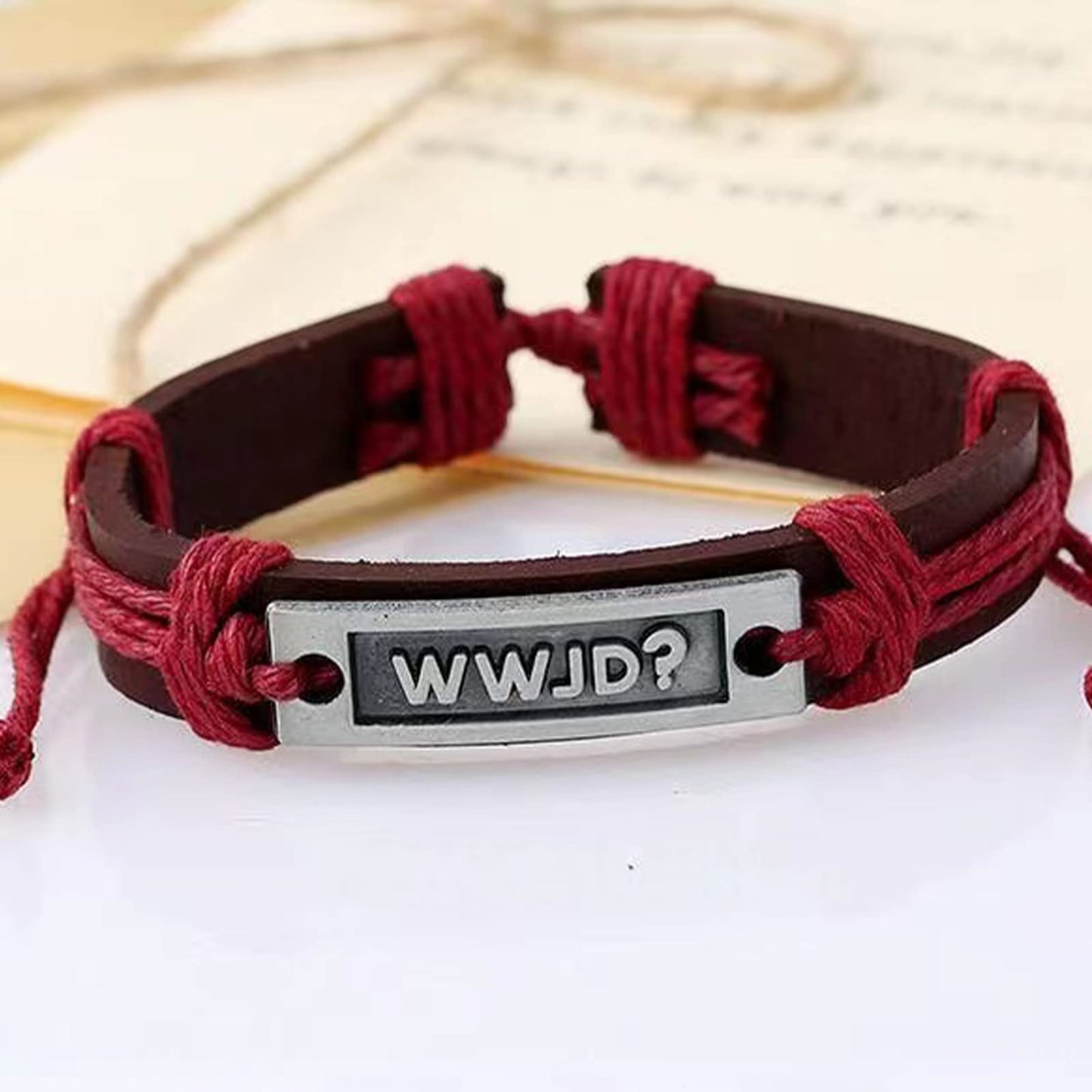 Taichell 4Pcs WWJD Bracelets for Men