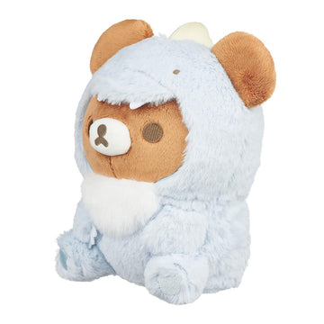 Rilakkuma Chairoikoguma San-X Original Plays With Dino Series Plush - Pastel Blue