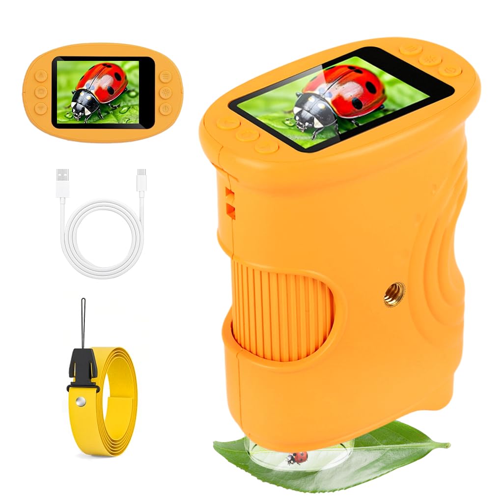 ZORBES 1000X Handheld Digital Microscope for Kids with 2.0 IPS Screen
