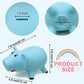 PHOCAS Hamm Piggy Bank Cute Blue Pig Money Box Plastic Saving Coin Box Money Bank for Kids Christmas Birthday Gift with Gift