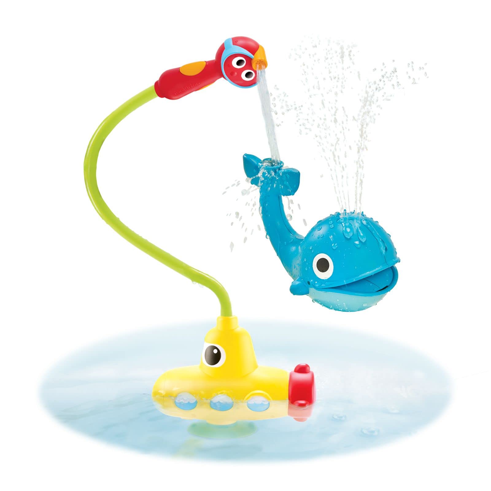 Yookidoo Baby Bath Toy (Ages 1-3)- Submarine Spray Whale With Hand Pump and Hose - Mold Free Battery Operated Toddler Water Toy 