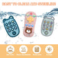 HippoBaby Silicone Teething Toys 2-Pack - Remote Control & Phone, BPA-Free, Blue/Dark Blue