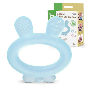 Haakaa Silicone Baby Teether - Rabbit Ear Frozen Teething Toy For Babies 3-6 Months- Cold Teething Relief - Bpa Free Silicone -B
