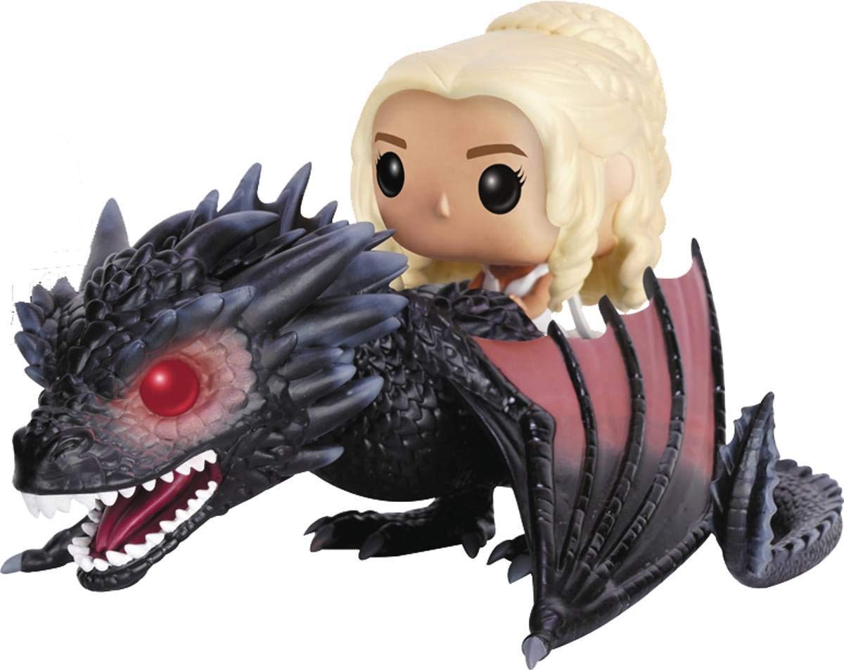 Funko Pop Rides: Game of Thrones Dragon & Daenerys Figure, Model 7235, PVC Material