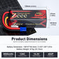 Zeee Premium Series 4S Lipo Battery 9000mAh 15.2V HV Lipo 120C Hard Case High Voltage Battery with EC5 Connector for RC Car RC T