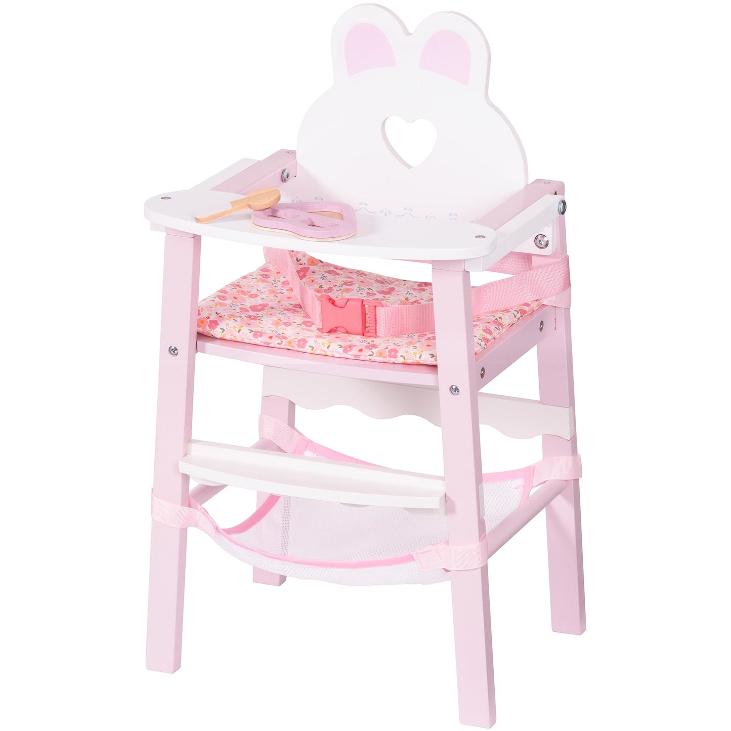 ROBUD Wooden Baby Doll High Chair, High Chair Toys for 18 Inch Dolls, Pretend Play Accessories, American Girl Toys Furniture Age