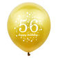 SHUNTAI 56th Birthday Balloons, Black and Gold Latex Confetti, 12 Inch, 15 Pieces, Rubber, Happy 56 Years Old Party Decor