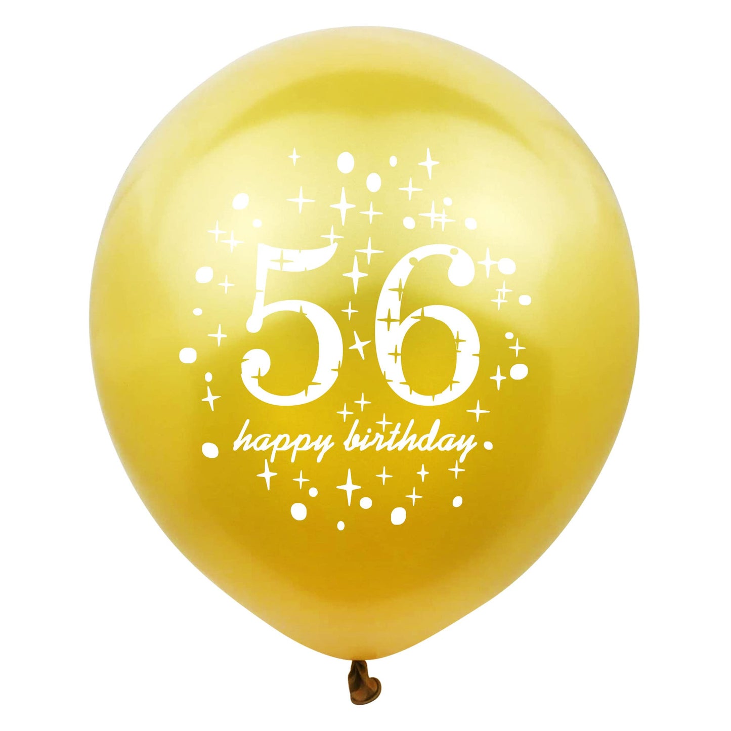 SHUNTAI 56th Birthday Balloons, Black and Gold Latex Confetti, 12 Inch, 15 Pieces, Rubber, Happy 56 Years Old Party Decor