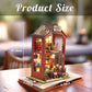 Diy Book Nook Kit, 3D Puzzle Wooden Book Nook, Dollhouse Kit, With Furniture And Led Light, Accessories Educational Toys, For 14