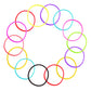 DFYOUHOME 80s Party Bracelets Rainbow 10 Colors Silicone Jelly Glow Wristbands Luminous Hair Ties for Christmas Party Favors, Ad