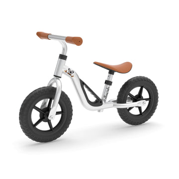 Chillafish Charlie Lightweight Toddler Balance Bike, Cute Trainer For 18-48 Months, Learn To Bike With 10' Inch No-Puncture Wheels, Adjustable Seat And Carry Handle., Silver