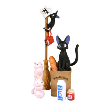 Ensky - Kiki'S Delivery Service - Jiji Nosechara Assortment Stacking Figure, Studio Ghibli Via Bandai Official Merchandise