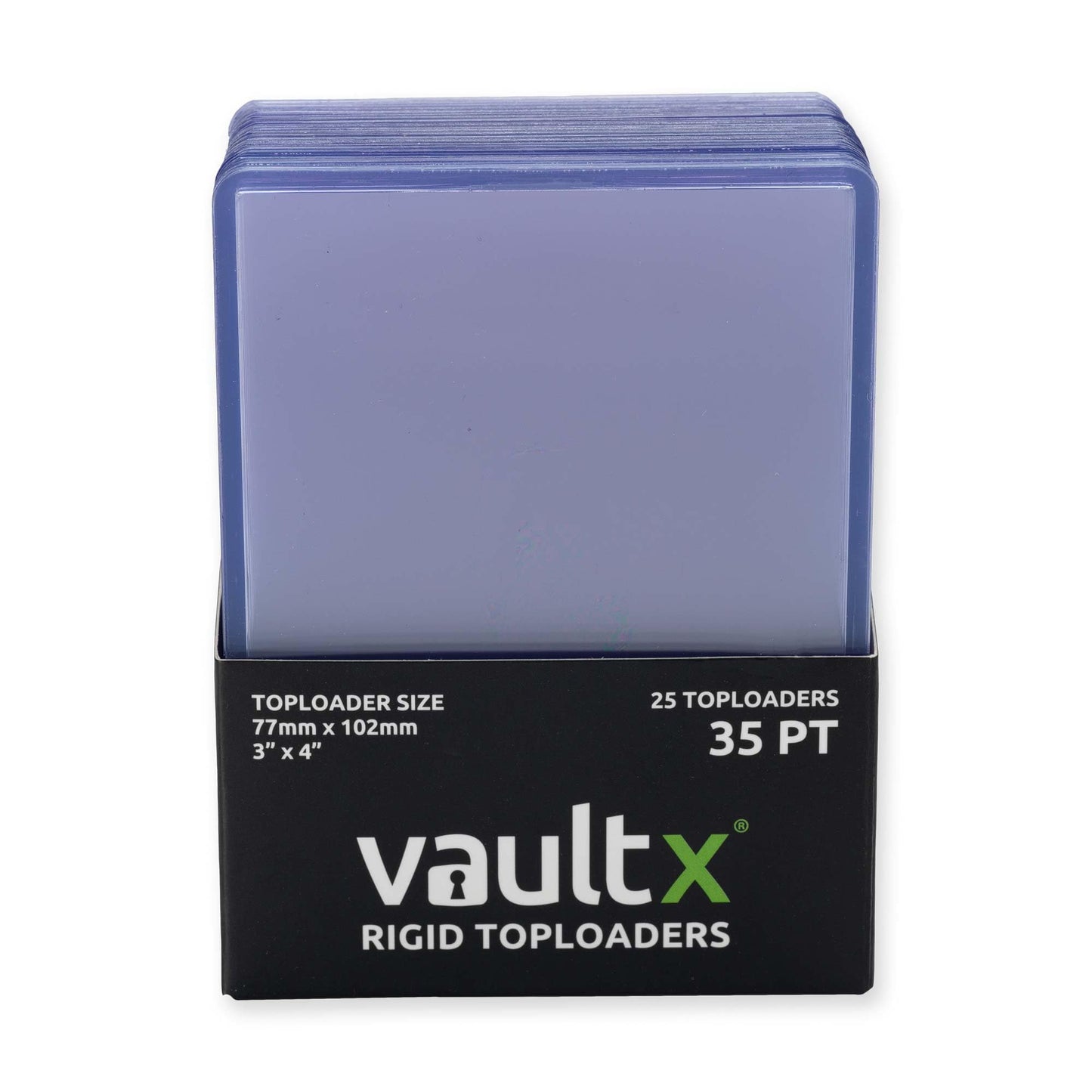 Vault X Premium Extra Thick Seamless Toploaders 35Pt - 3'' X 4'' Rigid Card Holders For Trading Cards & Sports Cards (25 Pack)