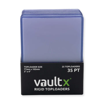 Vault X Premium Extra Thick Seamless Toploaders 35Pt - 3'' X 4'' Rigid Card Holders For Trading Cards & Sports Cards (25 Pack)