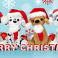 Plushland Adorable Soft and Hairy Santa Teddy Bear  Stuffed Animal Holiday Toys Christmas Accessories - A Perfect Toy Gift for Kids (11 Inches  Xmas Mocha Bear)