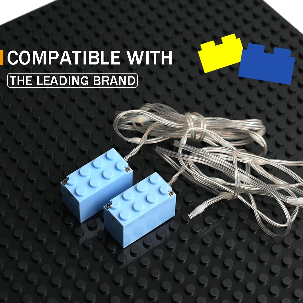 Pamvava Lights Cable Led Lighting Kit Building Blocks Set, Light Up Bricks Accessories Diy Decoration Toys, Compatible With Majo