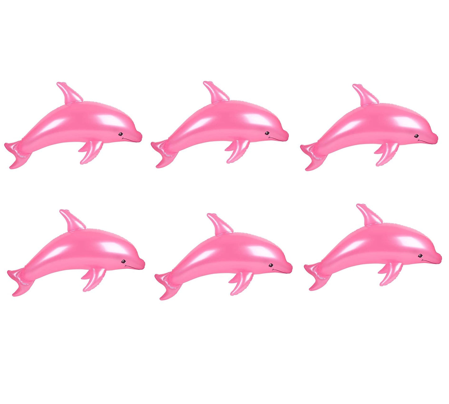 Zugar Land Huge 40'' Pearlized Dolphin Inflate Inflatable Pool Toy Beach Poolside Aquatic Themed Decor Birthday Party Buffet Tab