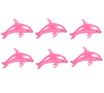 Zugar Land Huge 40'' Pearlized Dolphin Inflate Inflatable Pool Toy Beach Poolside Aquatic Themed Decor Birthday Party Buffet Tab