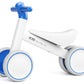 Xjd Baby Balance Bikes Bicycle Baby Toys For 1 Year Old Boy Girl 10 Month -36 Months Toddler Bike Infant No Pedal 4 Wheels First Bike Or Birthday Gift Children Walker (White Blue)