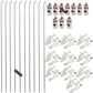 Ltvystore 10Pcs Adjustable Pushrod Connector Linkage Stopper 1.3Mm & 10Pcs Nylon Control Horns 21X10 Mm & 10Pcs 1.2 X 210Mm Z Pu